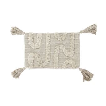 Pudebetræk DKD Home Decor Beige Moderne Frynse (50 x 3 x 30 cm)