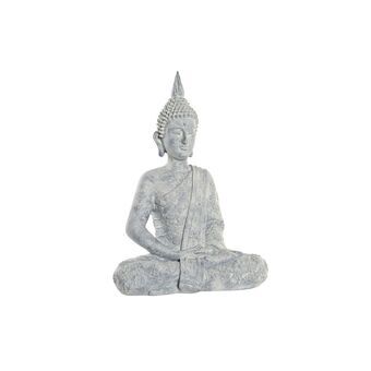 Dekorativ figur DKD Home Decor Buddha Harpiks Lysegrå (28 x 19 x 41 cm)