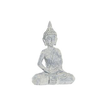 Dekorativ figur DKD Home Decor Buddha Harpiks Lysegrå (15 x 9 x 22 cm)