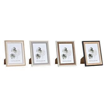 Fotoramme DKD Home Decor Sort Grå Brun Hvid Tropisk Træ MDF (20 x 1,5 x 25 cm) (4 enheder)