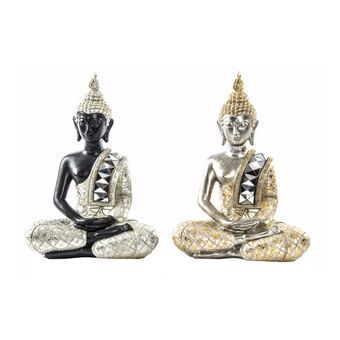 Dekorativ figur DKD Home Decor Buddha Harpiks Orientalsk (25 x 14 x 34 cm) (2 enheder)