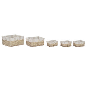 Kurvesæt Home ESPRIT Brun Beige Natur 48 x 38 x 22 cm (5 Dele)