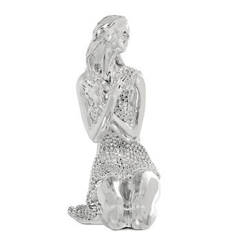 Dekorativ figur Alexandra House Living Sølvfarvet Plastik Dame 16 x 18 x 28 cm