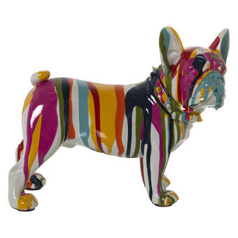 Dekorativ figur Alexandra House Living Multifarvet Plastik Hund Maling 13 x 26 x 24 cm