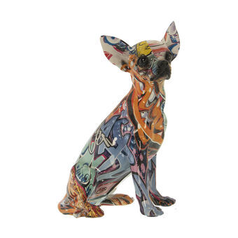 Dekorativ figur Alexandra House Living Multifarvet Plastik Hund 15 x 18 x 27 cm