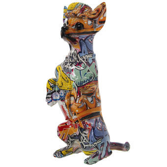 Dekorativ figur Alexandra House Living Multifarvet Plastik Hund 16 x 13 x 30 cm