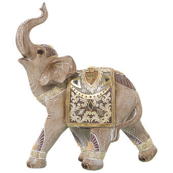 Dekorativ figur Alexandra House Living Gylden Plastik Elefant 13 x 27 x 30 cm