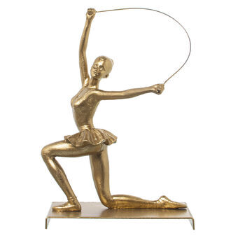 Dekorativ figur Alexandra House Living Gylden Plastik Gymnast 13 x 19 x 27 cm