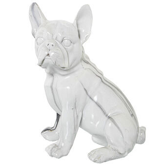 Dekorativ figur Alexandra House Living Plastik Hund 15 x 18 x 23 cm Marmor