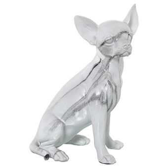 Dekorativ figur Alexandra House Living Plastik Hund 15 x 18 x 27 cm Marmor