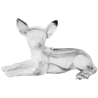 Dekorativ figur Alexandra House Living Plastik Hund 17 x 28 x 18 cm Marmor