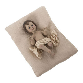 Dekorativ figur Alexandra House Living Beige Plastik Baby Jesus 10 x 13 x 19 cm Pude