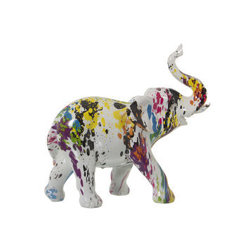 Dekorativ figur Alexandra House Living Multifarvet Plastik Elefant Maling 14 x 30 x 28 cm