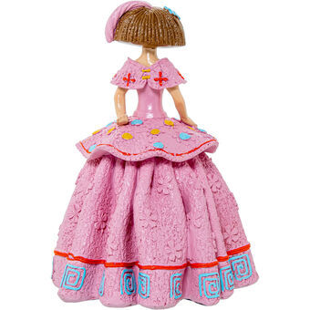 Dekorativ figur Alexandra House Living Pink Plastik Kjole 15 x 15 x 21 cm