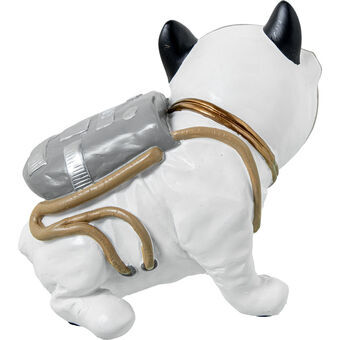 Dekorativ figur Alexandra House Living Plastik Hund Astronaut kvinde 19 x 14 x 18 cm