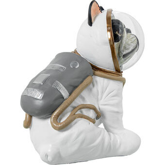 Dekorativ figur Alexandra House Living Plastik Hund Astronaut kvinde 19 x 15 x 20 cm