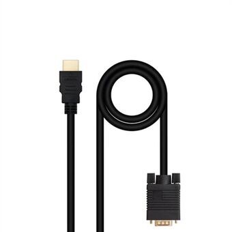 HDMI til VGA NANOCABLE 10.15.4348 Sort 1,8 m