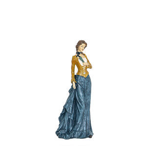 Dekorativ figur Romimex Multifarvet Harpiks Lady 16 x 39 x 13 cm