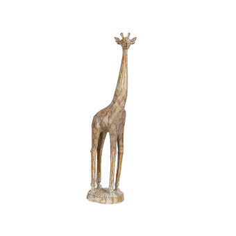 Dekorativ figur Romimex Beige Polyesterharpisk Giraf 19 x 69 x 13 cm