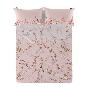 Toplagen HappyFriday Chinoiserie rose Multifarvet 260 x 270 cm (asiatico/oriental)