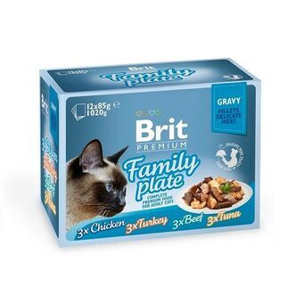 Kattemad Brit Pouch Gravy Tun Kalkun Oksekød 12 x 85 g