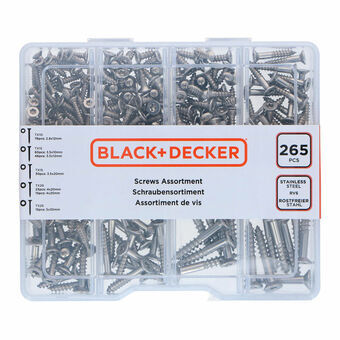 Skruesæt Black & Decker Torx 265 Dele