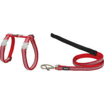 Hundesele Red Dingo Union Jack 21-35 cm Rød