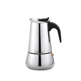 Italiensk Kaffekande Feel Maestro MR-1660-6 Sort Sølvfarvet Rustfrit stål 18/10 300 ml 6 Kopper