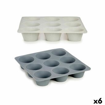 Bageform til bagværk Muffins 22 x 3 x 22 cm (6 enheder)