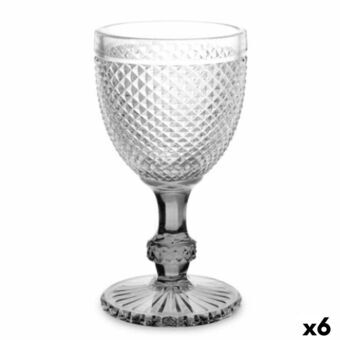 Vinglas Diamant Gennemsigtig Antracit Glas 330 ml (6 enheder)