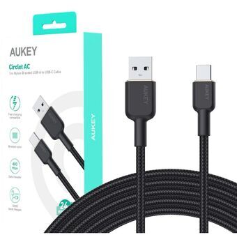 USB-C-kabel til USB Aukey CB-NAC1 Sort 1 m