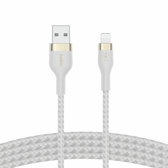 USB til Telefon-kabel Belkin CAA010BT1MWH Hvid 1 m