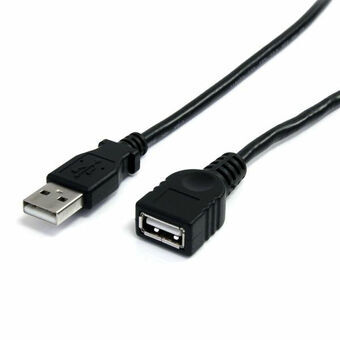 USB-kabel Startech USBEXTAA10BK Sort