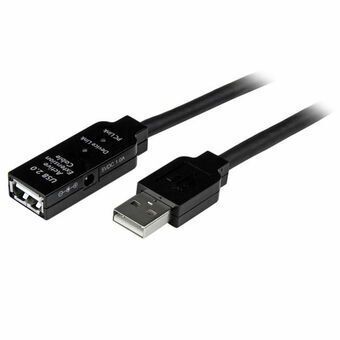 USB-kabel Startech USB2AAEXT 5 m Sort