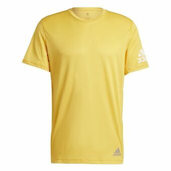 Kortærmet T-shirt til Mænd Adidas Run It Gul - L