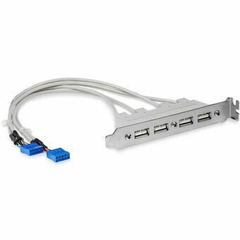 NanoBracket til vægmontering Startech USBPLATE4 USB 2.0 Hvid