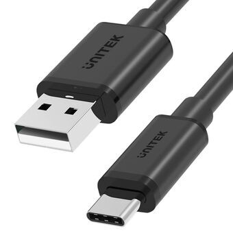 USB-C-kabel til USB Unitek Y-C480BK Hvid 25 cm