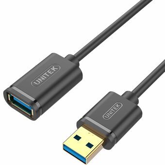 USB-kabel Unitek Y-C457GBK Han-stik/Hun-stik Sort 1 m