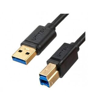 USB 3.0 A til USB B-kabel Unitek C14095BK-2M Sort 2 m