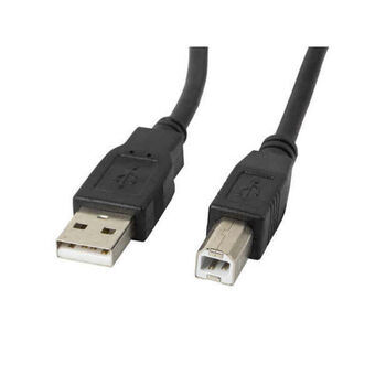 USB 2.0 A til USB B-kabel Lanberg CA-USBA-11CC-0018-BK Sort 1,8 m