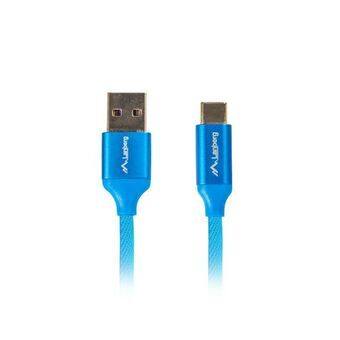 USB A til USB C-kabel Lanberg CA-USBO-22CU-0018-BL Quick Charge 3.0 Blå 1,8 m