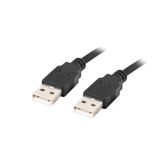 USB-kabel Lanberg CA-USBA-20CU-0010-BK Sort 1 m