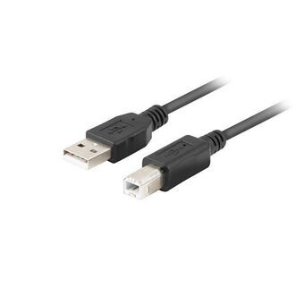 USB A til USB B-kabel Lanberg CA-USBA-15CU-0010-BK Sort 1 m