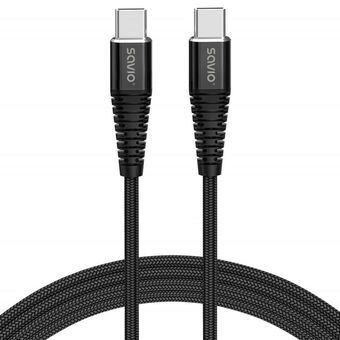 Kabel USB C Savio CL-160 Sort 2 m