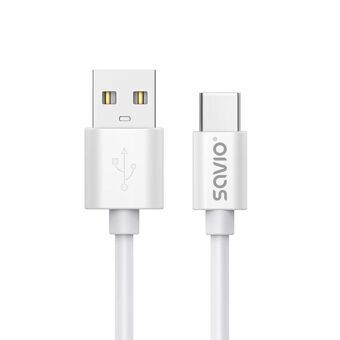 USB A til USB C-kabel Savio CL-168 Hvid 3 m