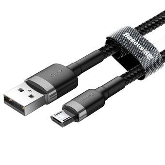 USB-kabel til micro USB Baseus CAMKLF-BG1 Hvid Sort 1 m