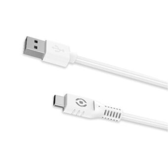 USB A til USB C-kabel Celly USB-CWH Hvid 1 m