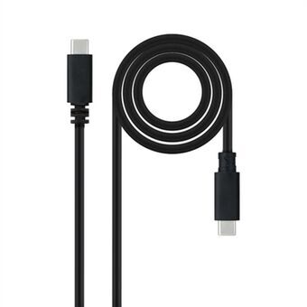 USB-C-kabel NANOCABLE 10.01.2302 Sort 2 m