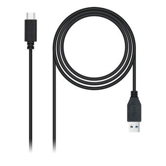 USB til mini USB-kabel NANOCABLE 10.01.4000 (0,5M) Sort