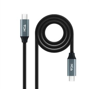 Kabel USB C NANOCABLE 10.01.4301-L150 1,5 m Sort 4K Ultra HD